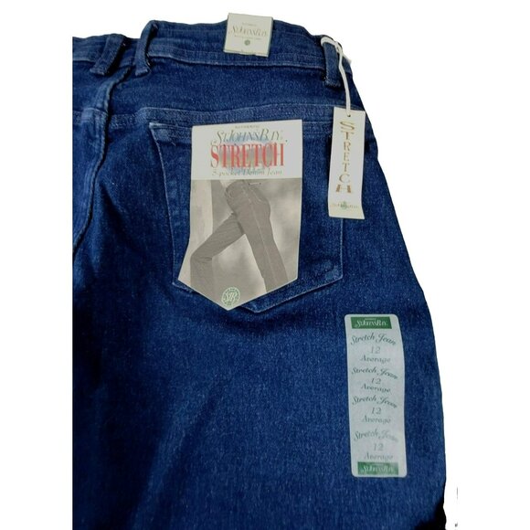 St. Johns Bay Womens Jeans Stretch 5-Pocket Size 12 Average NWT  JH1431 - Picture 4 of 4